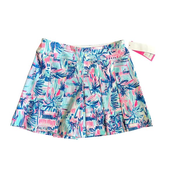Lilly Pulitzer Pants - Lilly Pulitzer Luxletic Frazer Skort Pleated Multicolor Print Size 2 Lightweight